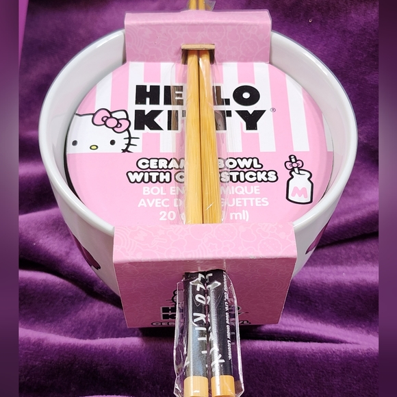 Hello Kitty Witch Noodle Bowl & Block Sign Wall Art Picture Halloween Decor - Picture 4 of 14